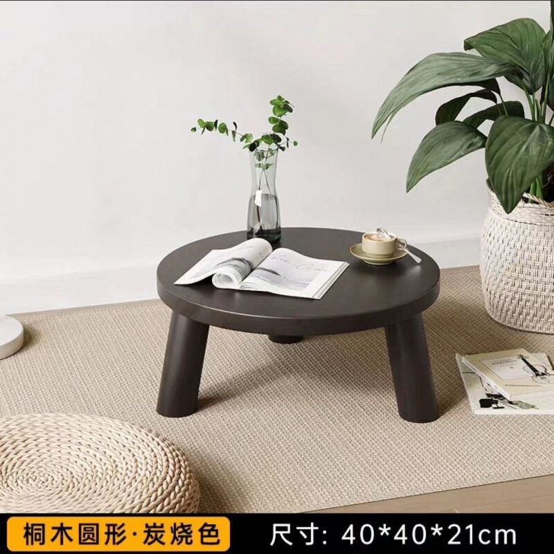 飘窗桌子小茶几实木炕桌日式简约榻榻米小茶桌阳台坐地飘窗矮桌子|undefined