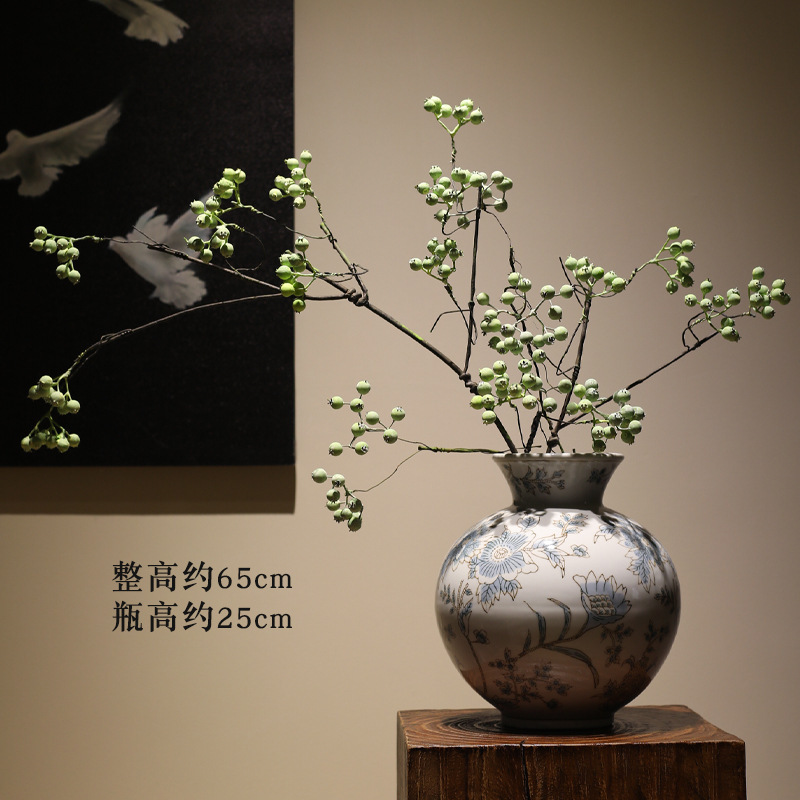 批发侘寂风马桑果假花仿真花绿植干花客厅餐桌装饰品摆件一件代发|undefined