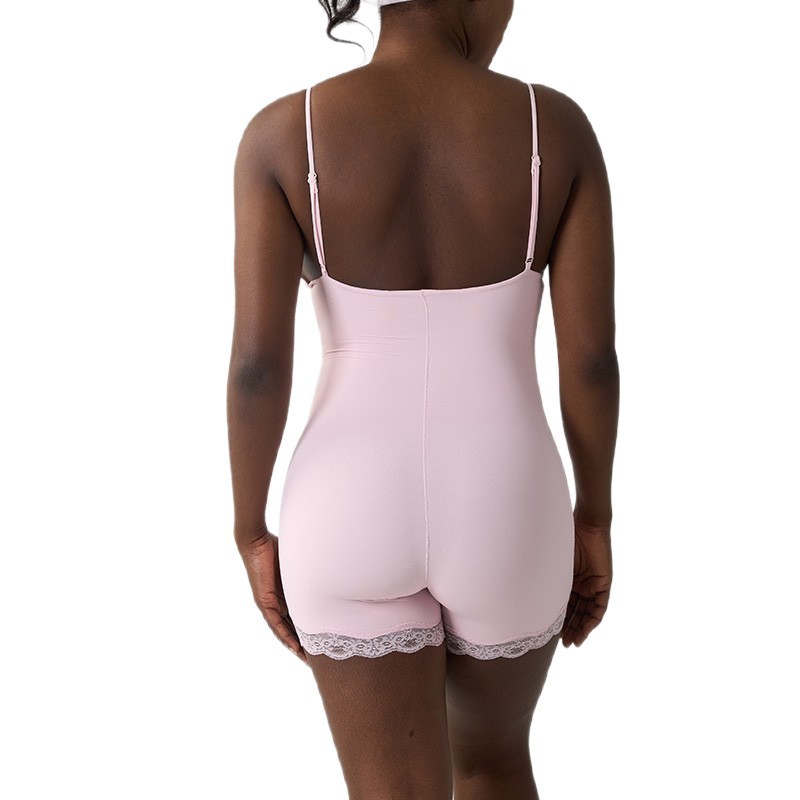 Body triangle en dentelle – Body à bretelles réglables et taille haute (Noir/Rose/Marron, S-XL)_voghion.com