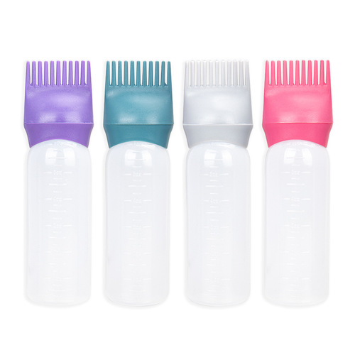 Hairdressing scaled 160ml hair dyeing and perming bottle, comb teeth can spray water, hairdressing and perming dropper kettle