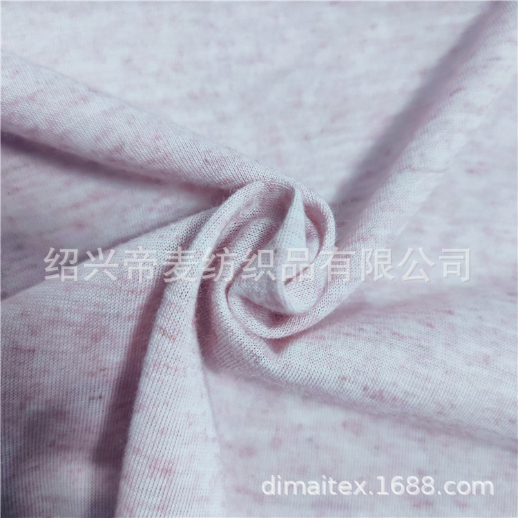 涤麻混纺汗布涤纶亚麻汗布春夏体恤运动衣面料