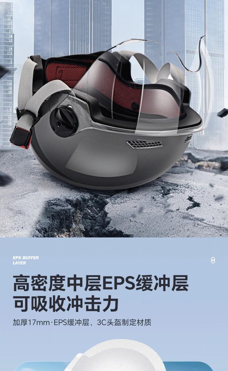 New national standard 3C certified electric motorcycle helmet for men and women, summer retro half helmet, breathable and lightweight helmet for all seasons