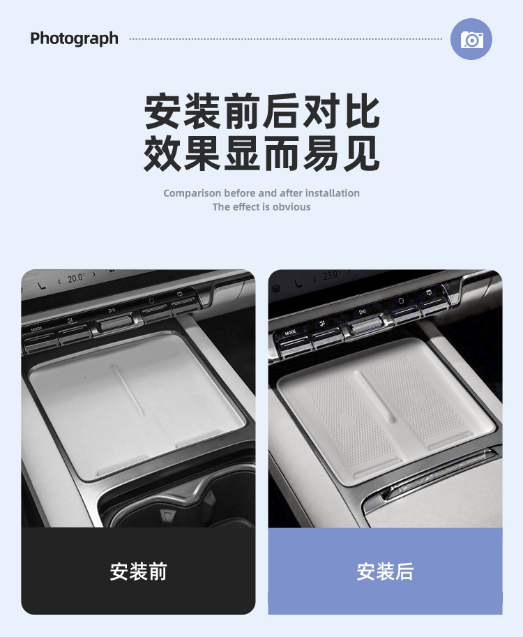 Suitable for 26 Models of Zeekr 7X Central Control Wireless Charging Silicone Anti-Slip Mat Car Protection Car Special Modification Accessories