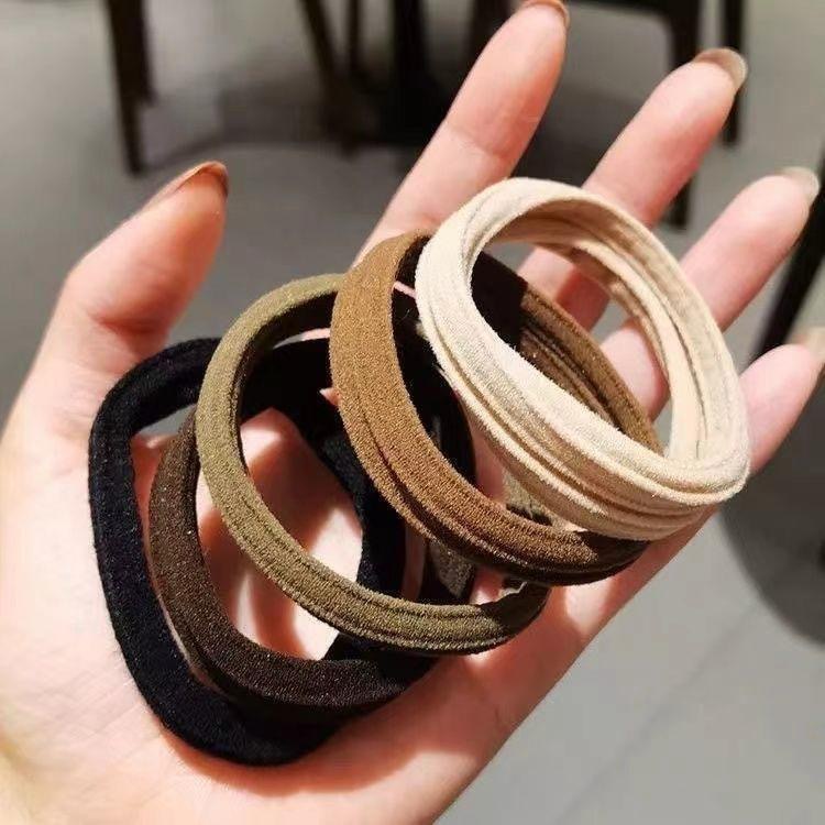Anillo de cabello en línea de alta elasticidad no daña cabello grueso cuerda de cabello para mujeres simplicidad atada cuerda de cabello accesorios para el cabello image 7
