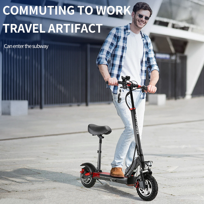 Factory Direct Supply Export Lithium Battery 48V Electric Scooter Folding Adult Skateboard Mobility Scooter Pedal Driving