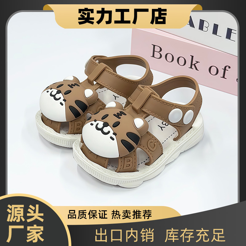 Zapatos de sandalias para niños de verano con suela suave para niños bebés bebés Baotou zapatos de fábrica de comercio exterior