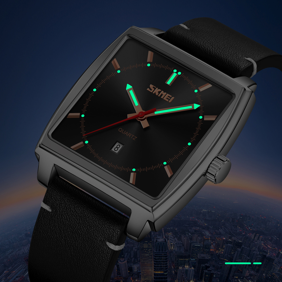 Reloj de hombre de barril de vino nocturna cinturón impermeable de cuarzo calendario reloj de pulsera al por mayor de puntos transfronterizos