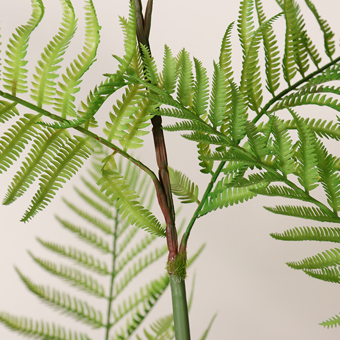 Helecho de cabeza de mono de simulación, helecho de seda dorada, árbol falso, planta en maceta, sala de estar interior, decoración del paisaje del patio, decoración de plantas verdes biónicas de piso a techo