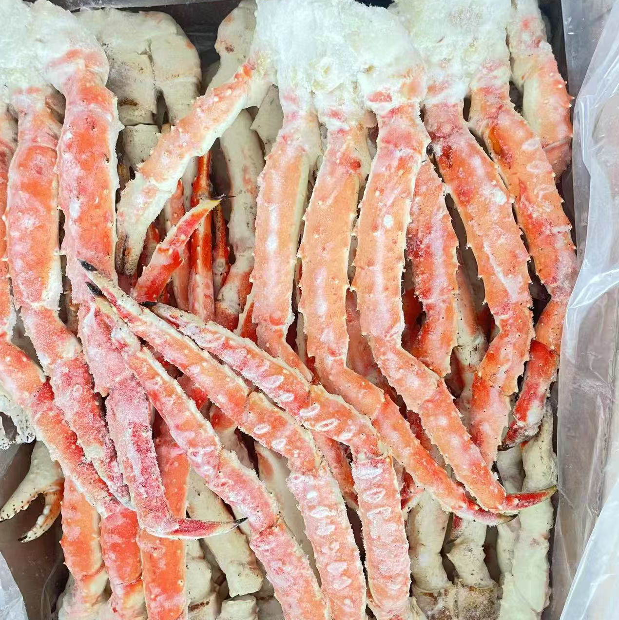 俄罗斯帝王蟹冷冻蟹脚蟹足蟹肉海鲜熟冻原装进口熟冻批螃蟹腿熟食