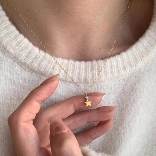 Little Red Book Five-pointed Star High-end Necklace Women's Accessories Lucky Star Niche Design Simple Small Star Clavicle Chain