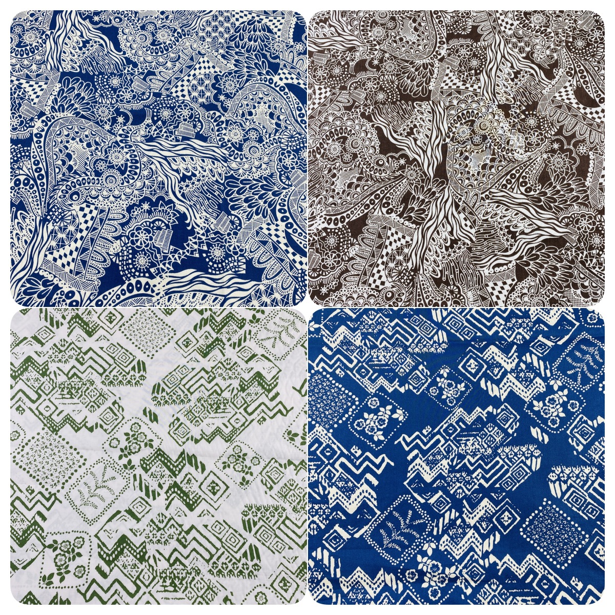 拼图菱形格印花布 纯棉60支平纹仿天丝印花 男式衬衣短裤服装面料