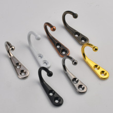 精茂双孔放眼衣钩锌合金仿古单钩挂衣钩衣帽钩轻型挂钩壁钩