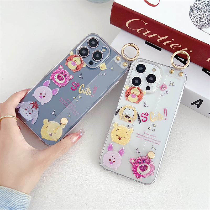 适用OPPO K10腕带手机壳创意Q版头像斜挎挂绳F19/A17/A58/A93软套