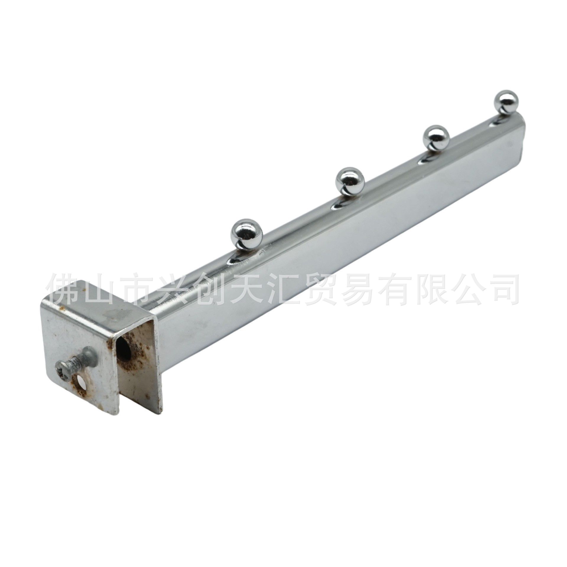 超市服装展架带珠镀铬挂钩出口欧美品质宽口货架高承重挂钩