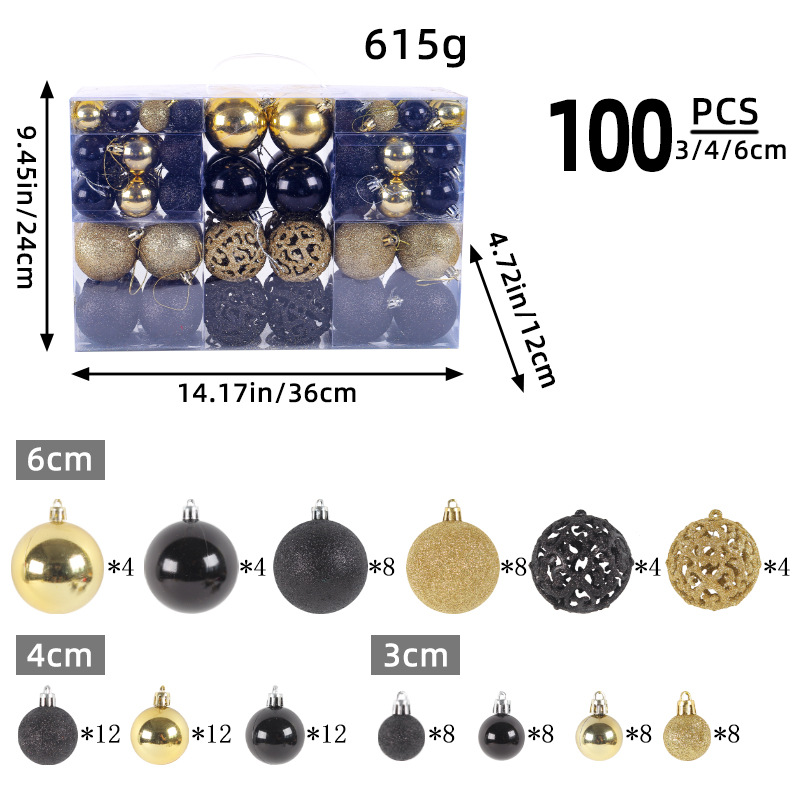 Juego de Cajas de Regalo con Bolas de Navidad de Hong Kong Love, Accesorios para Árbol de Navidad de Amazon, Caja de Regalo con Cuentas, Adornos de Bolas de Navidad