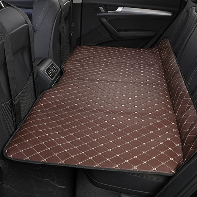 Sleeping Essential – Vehicle-mounted inflatable bed - extra-large-thickened-14090-brown-gold-thread-no-need-to-inflate-foldable