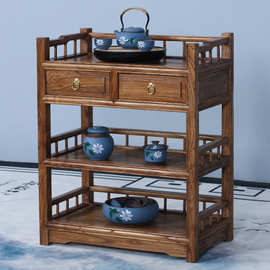 茶叶茶水简约柜餐边柜移动实木办公室小型家用中式柜置物架新边柜