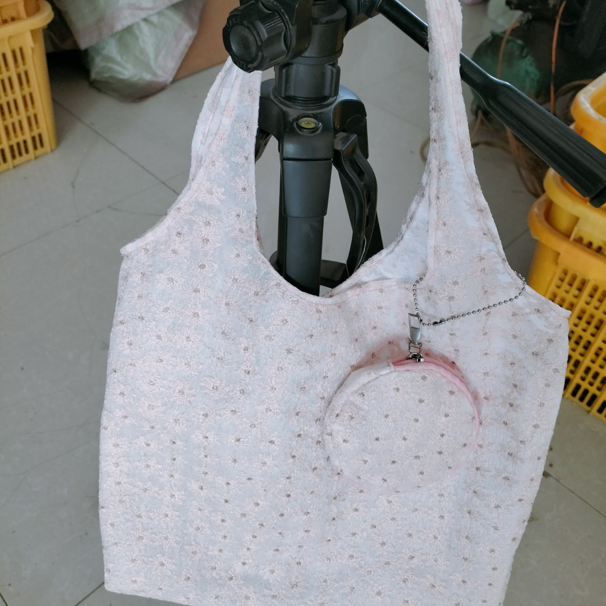 Bolsa de mujer de gran capacidad, bolsa de encaje de flores de cerezo, bolsa de tela, flor de hadas, bolsa de hombro, bolsa de brazo para mujeres