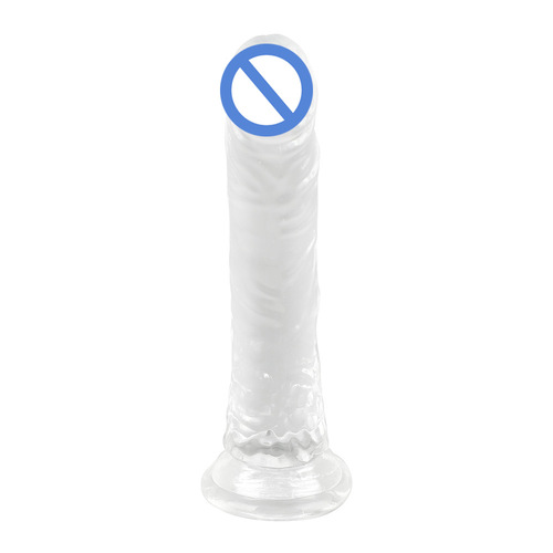 SNAILAGE Classic artificial dildo, ballless dildo, high quality TPE material, crystal clear white for women