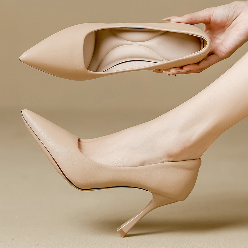 Sheepskin Version of French Nude Color High Heels, Women's Stiletto Heels, New Style Soft Sole Shoes, High Heels Sheepskin Version of French Nude Color High Heels, Women's Stiletto Heels, New Style Soft Sole Shoes, High Heels