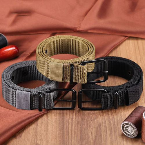 New Men's Canvas Belt with Student Military Training Nylon Braided Needle Buckle, Sports Breathable Fashion, Factory Wholesale
