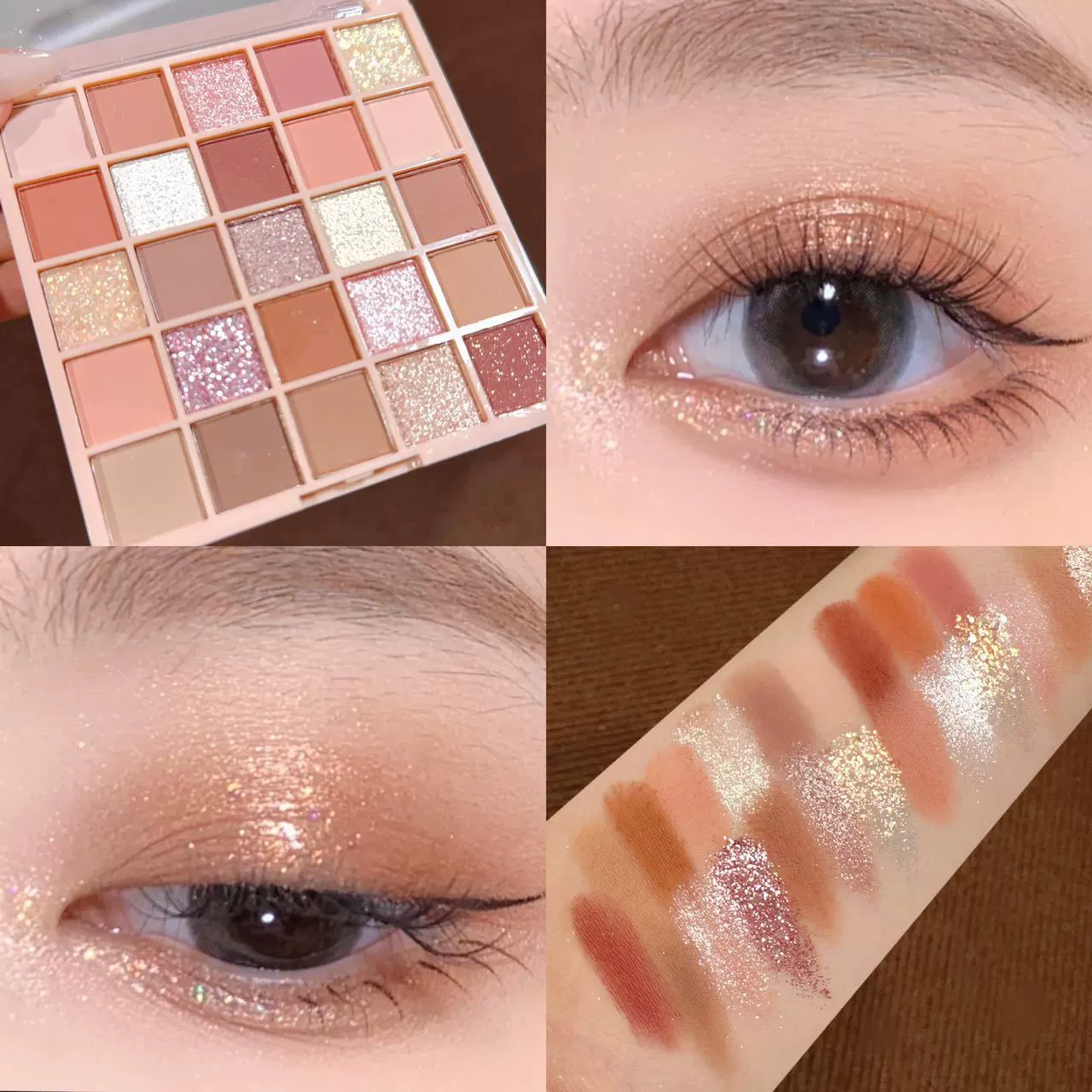 Eyeshadow Palette (XIAOYUMI) 25-Color Pearlescent & Matte Earth Tones, Low-Saturation Large Palette