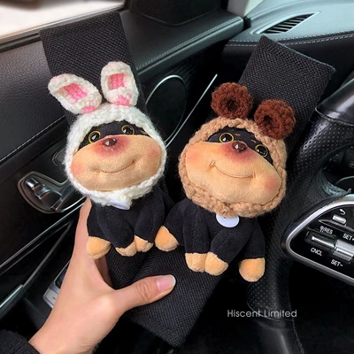 Bee Dog Car Seat Belt: Seat belt shoulder pad - bear-ears-rabbit-ears-shoulder-pads