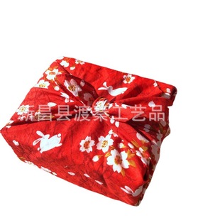 Japanese Style Cotton Handkerchief Flower Room Rabbit Sushi Lunch Box Accompanying Gift Dragon Boat Festival Zongzi Style Lu Fu Wrap Wrap