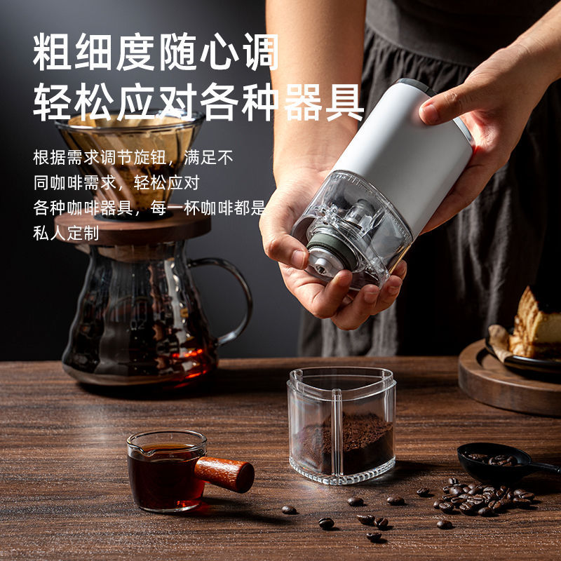 Household Small Bean Grinder Automatic Magnetic Coffee Bean Grinder Portable Hand Coffee Machine Electric Coffee Grinder