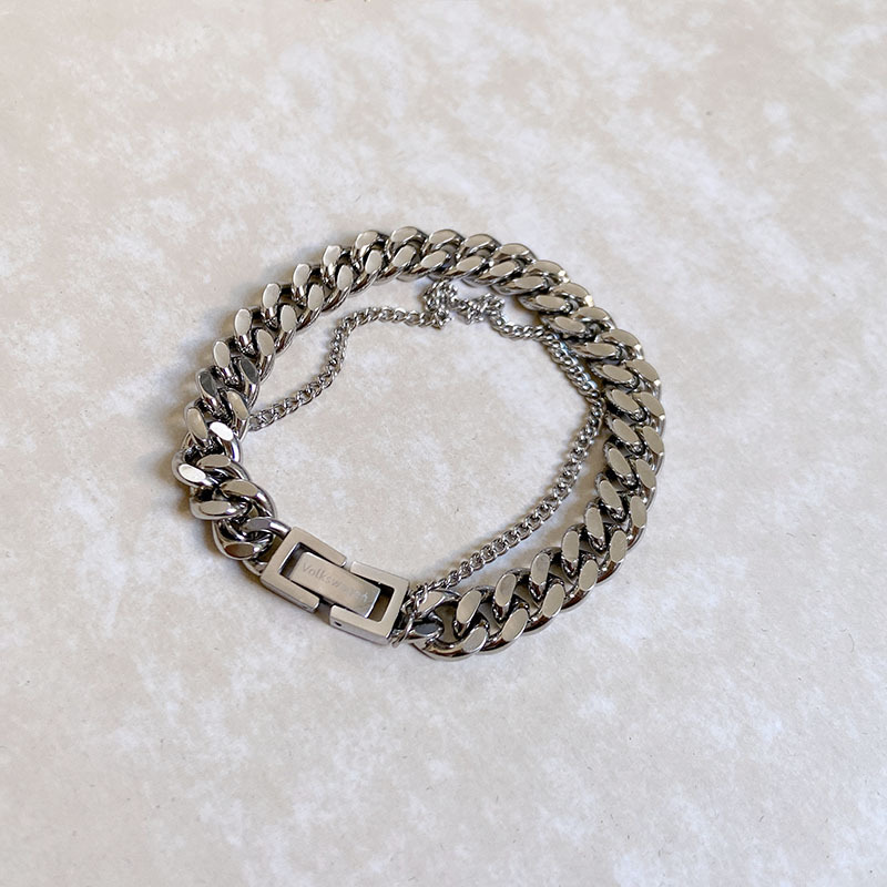 Herren Cuban Link Armband Edelstahl Wasserfest Schmuck_voghion.com