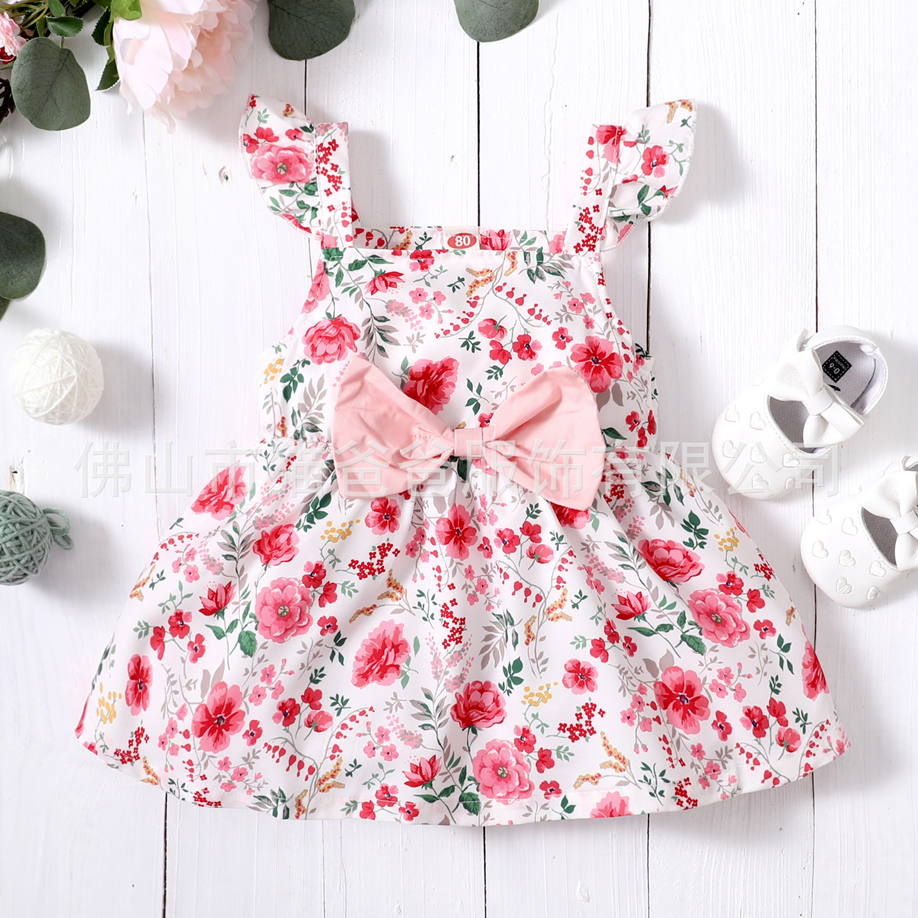 INS nueva venta caliente en el extranjero Verano de Europa y América niñas sin mangas floral vestido los niños