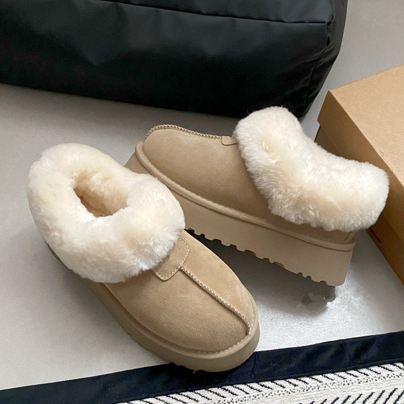 Bottes de neige à semelles épaisses pour femmes, modèle 2026, bottes basses chaudes et épaisses en coton doublées de peau de mouton, nouveau style hivernal U,G,G_voghion.com