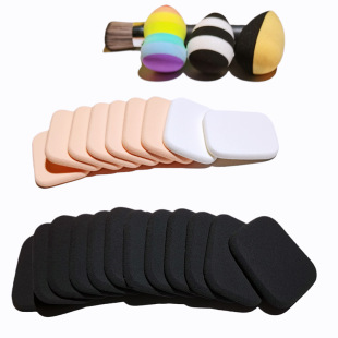 Low price supply square super soft SBR edging dry and wet dual-use powder puff makeup makeup beauty tools factory outlet