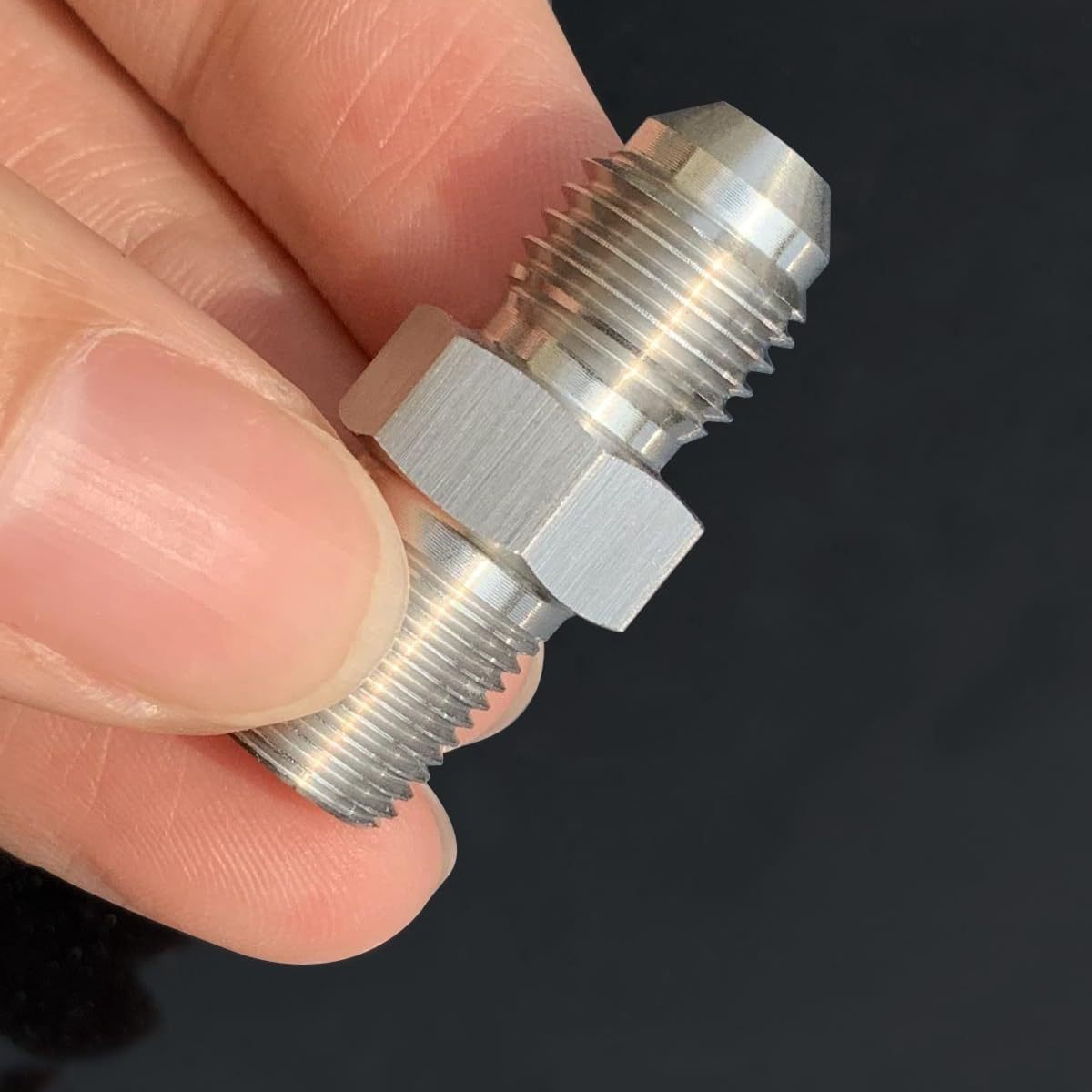 AN3-AN16 Automotive and Motorcycle Modification Parts Fuel Brake Pipe Connector Stainless Steel Straight Oil Pipe Threaded Adapter