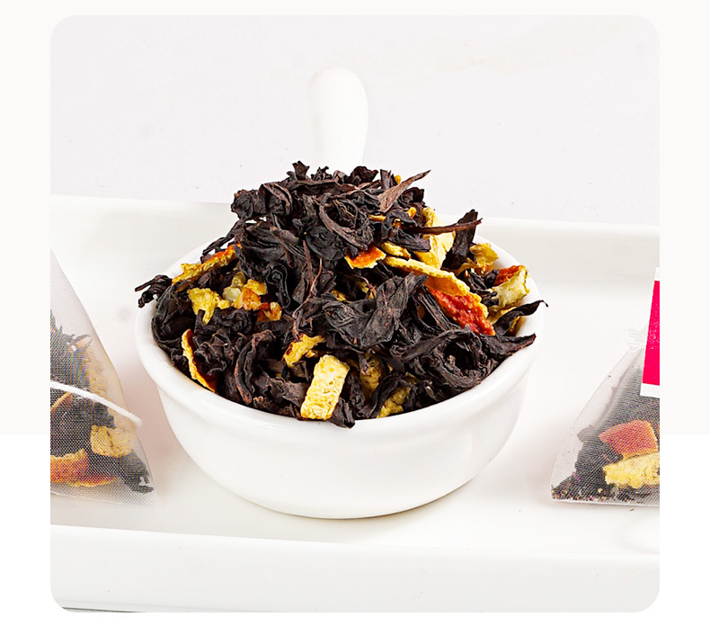 Chen Pi Black Tea Osmanthus Blend Triangular Tea Bags 3g x 50 Sachets 150g Sugar Free Cold Brew Wellness Tea preparation