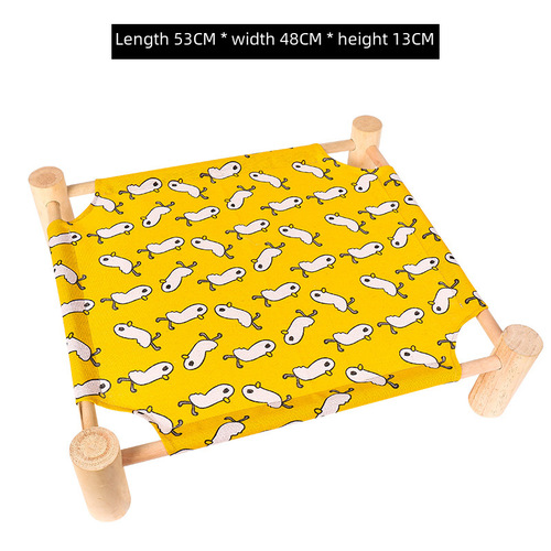 Pet Camp Bed Dog Nest Summer Dog Bed Removable and Washable Wooden Cat Mat Can Be Used in All Seasons Cat Nest Dog Camp Bed