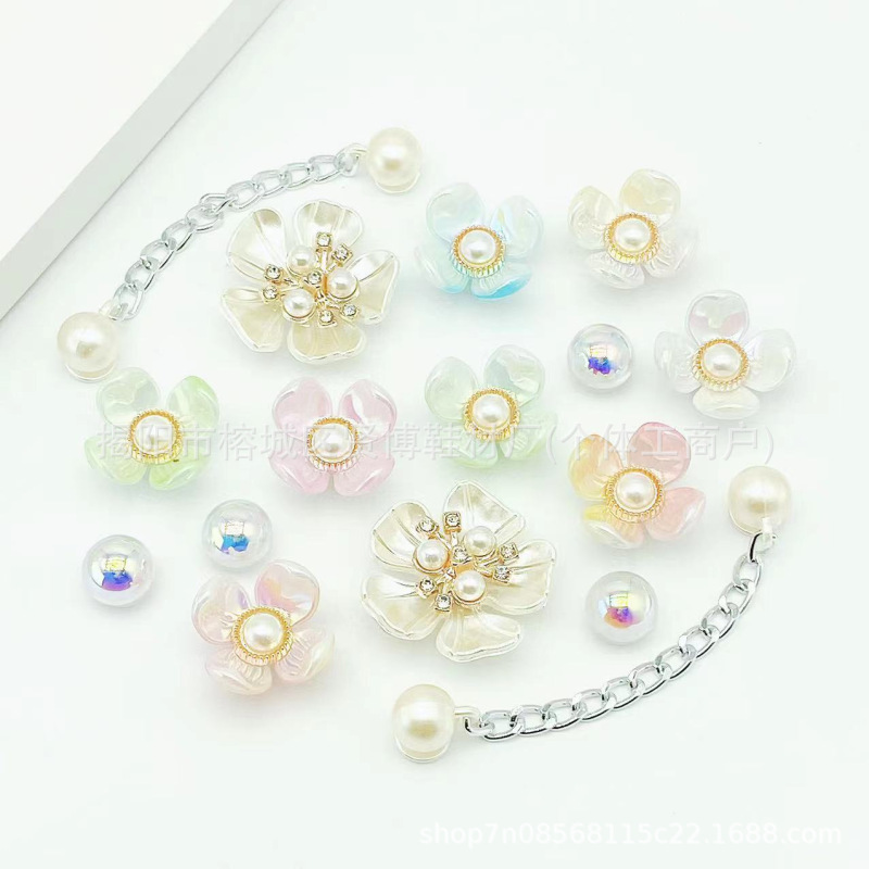 クロスボーダー 2025 下駄靴花装飾アクセサリー PVC ソフトプラスチック DIY 靴バックル卸売工場直接供給|undefined