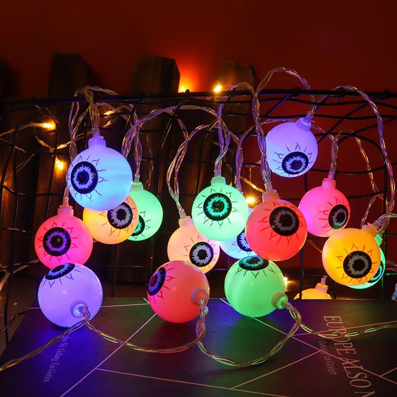 Decoración de Halloween LED fantasma ojo de lámparas de lámparas de lámparas de lámparas de fantasmas al aire libre accesorios de lámparas de color de atmósfera