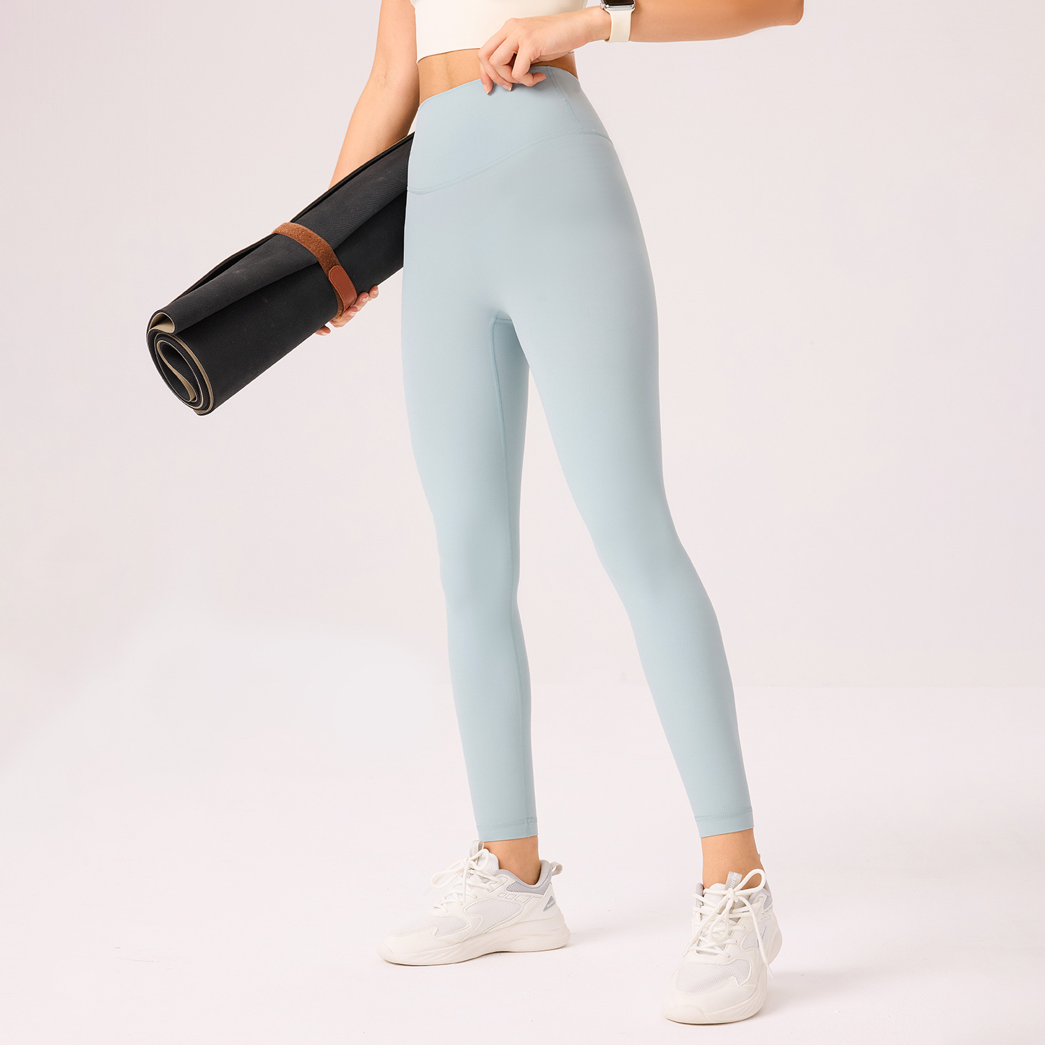 Pantalones de yoga para mujer, nuevo modelo N66, leggings deportivos ajustados de cintura alta de Lycra, levanta glúteos, para correr y hacer Pilates, ideales para hacer ejercicio al aire libre.