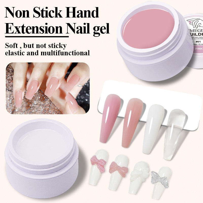 15ML nail art extension glue solid non-stick hand carving shaping paper-free holder fast extension nail patch in stock