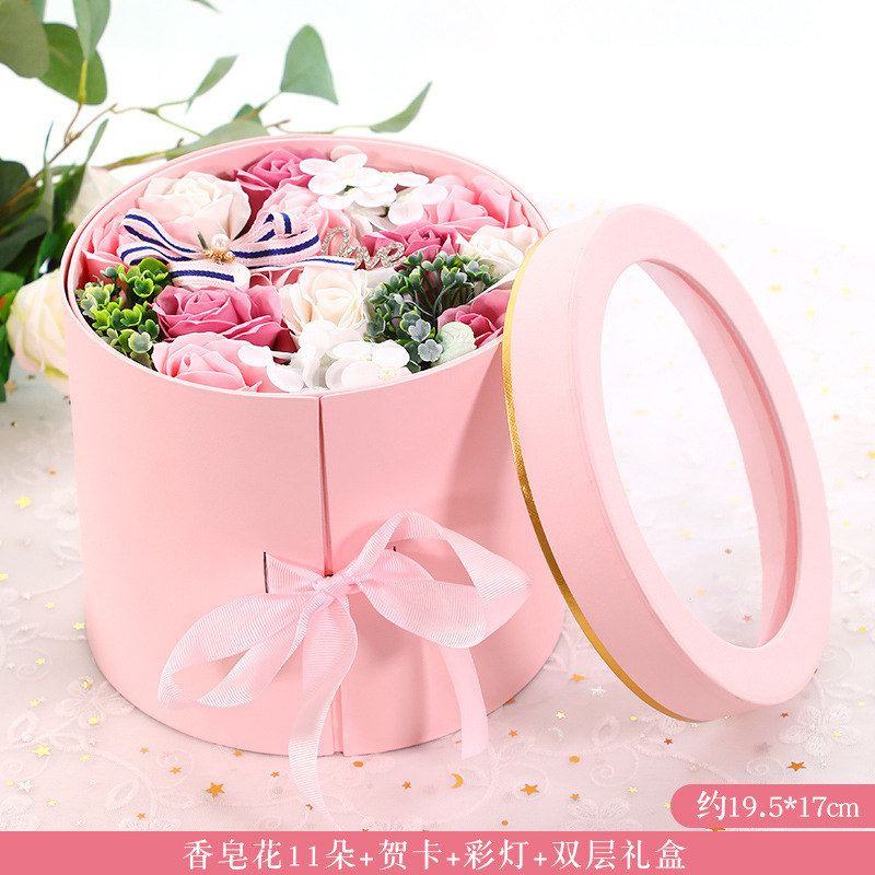 Regalo del Día de San Valentín para la novia esposa novias madre Navidad simulación jabón Rosa ola bola ramo