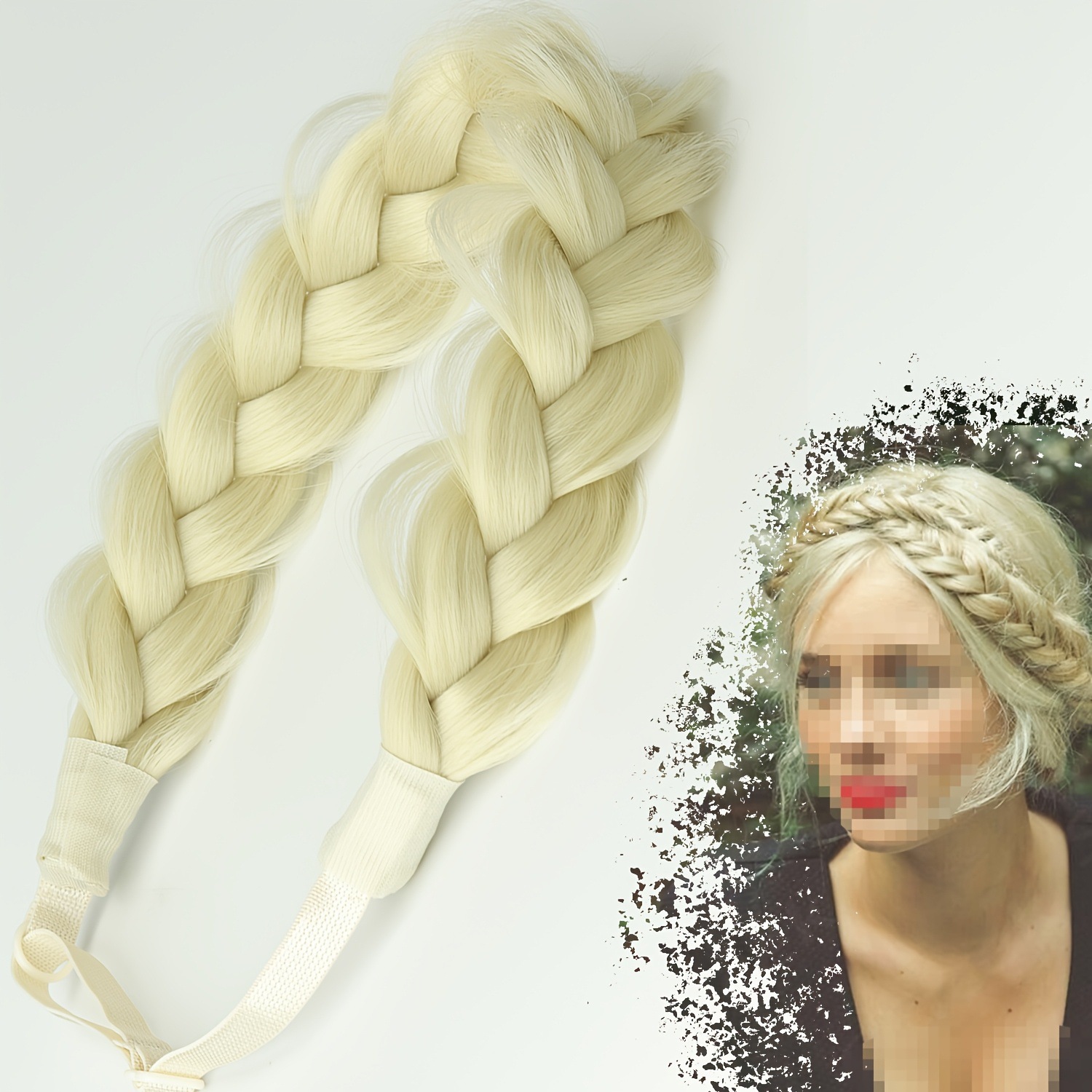 Trenza de hueso de pescado ajustable elástica europea y americana de alta temperatura transfronteriza cabeza de tejido manual