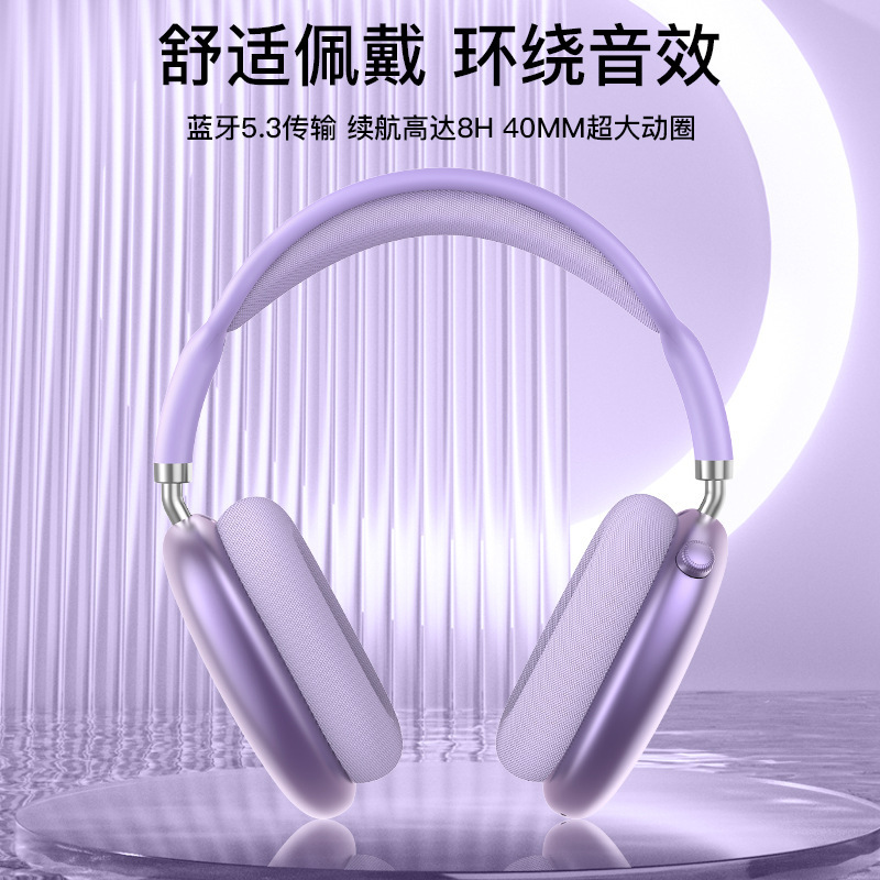 新品高质版P9 plus降噪头戴式华强北耳机无线蓝牙耳麦通用跨境|undefined