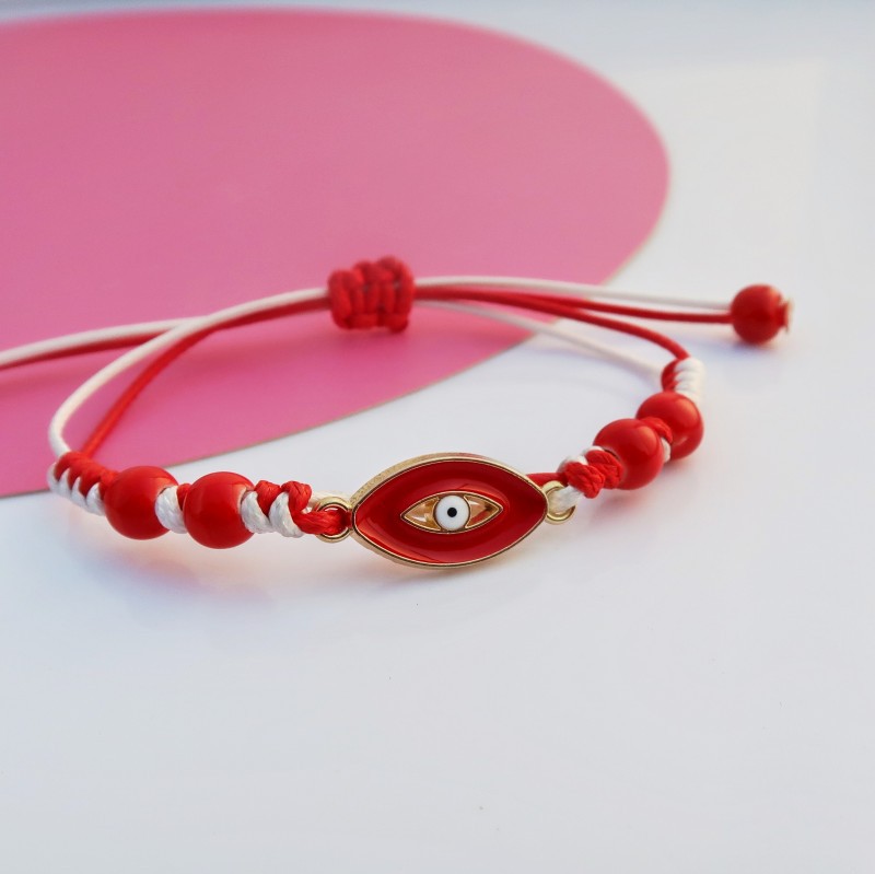 Casual Simple Style Devil's Eye Mixed Materials Enamel Braid Unisex Bracelets display picture 2