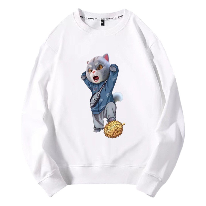 Suéter de los hombres 2023 marca moda deportes otoño y el invierno nuevos flojos más tamaño cuello redondo impreso neto rojo bottoming top