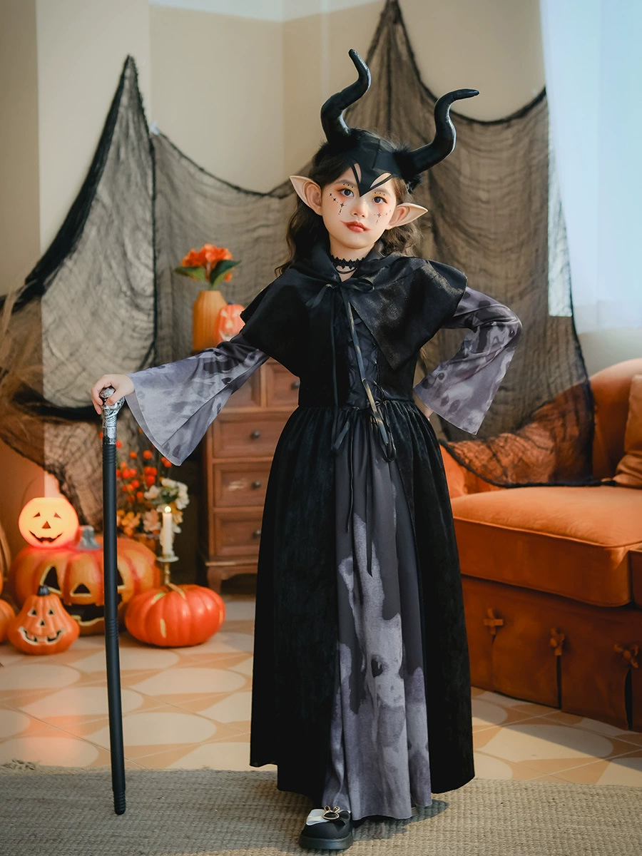 Детский костюм, длинная юбка, платье, хэллоуин, детская одежда