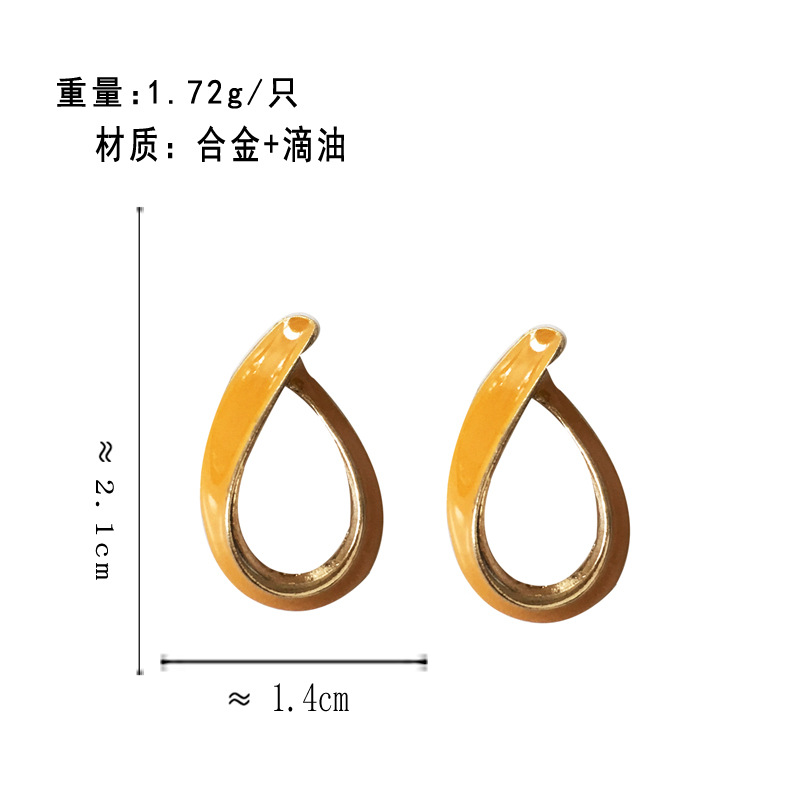Korean Drop Shape Earrings Fashion Simple Oil Drop Earrings display picture 1