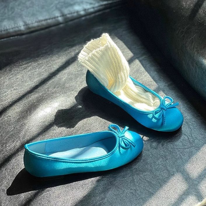 Tanzschuhe im Akademie-Stil mit Schleife, Pariser Einzelstück für Damen, Sommer, neue runde Zehenpartie, Ballett, Freizeit, Abend, elegante Oma-Schuhe_voghion.com