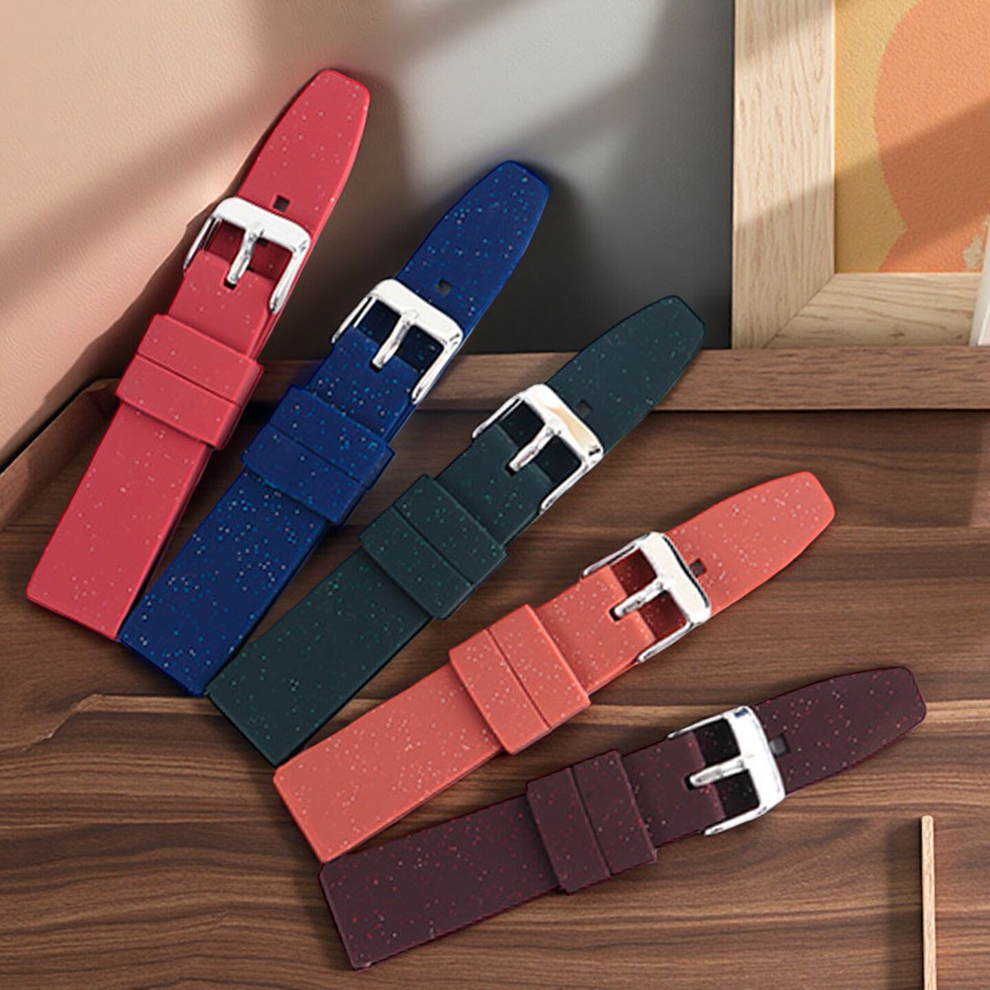 适用于三星手表闪粉硅胶表带watch智能腕带18mm表带现货批发