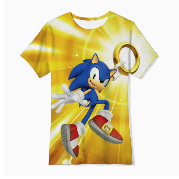 Popular Foreign Trade 3D Digital Printed T-Shirts for Men, Women, and Children, Featuring the Anime Sonic the Hedgehog, Casual Short-Sleeve Shirts Popular Foreign Trade 3D Digital Printed T-Shirts for Men, Women, and Children, Featuring the Anime Sonic the Hedgehog, Casual Short-Sleeve Shirts